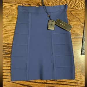 BCBG Maxazria Blue Cyan Chambra Bandage Skirt XS NWT